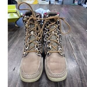 "SPERRY" Top-Sider, Women's animal print ,Hiking Boot, Leather ,Cow Leather Hair